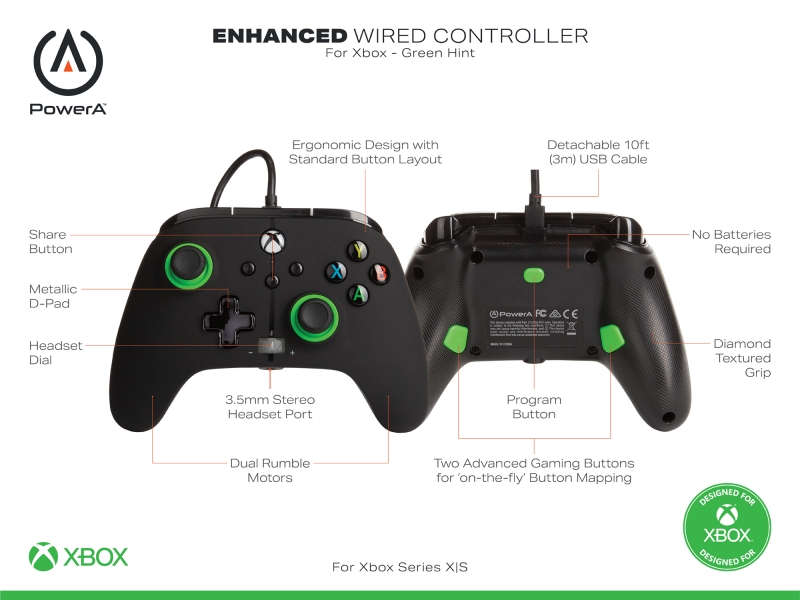 PowerA Enhanced Wired Controller for Xbox Series X|S, Xbox